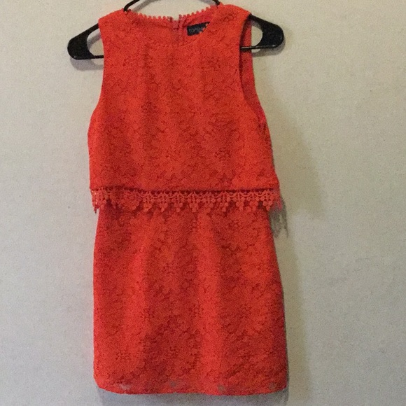 Topshop petite orange dress size 2 mini - Picture 4 of 8